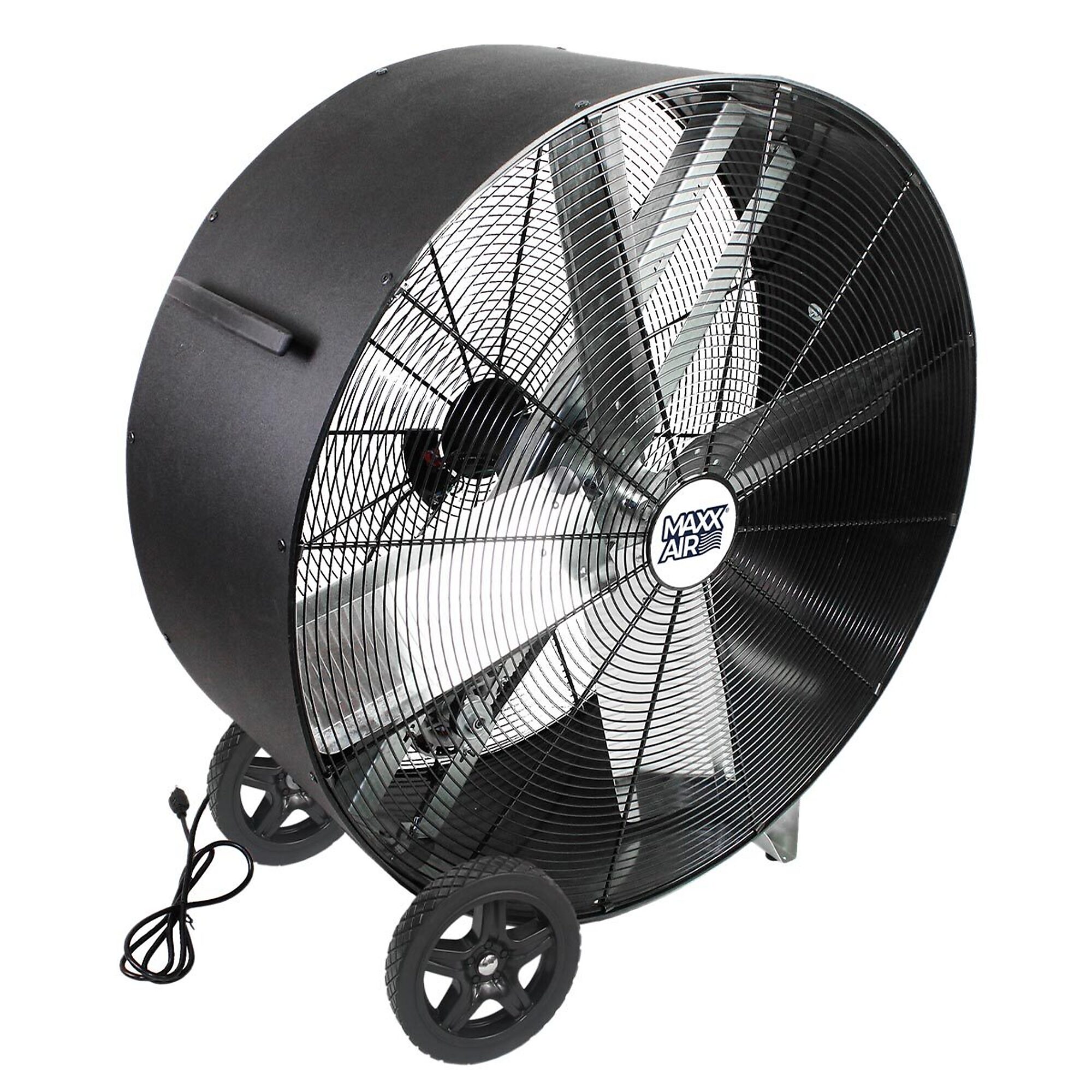 Maxx Air, Pro Flex 36in. 2-Speed Belt Drive Drum Fan, Black, Fan Diameter 36 in, Air Delivery 10200 cfm, Volts 120 Model# BF36BDPEBLK